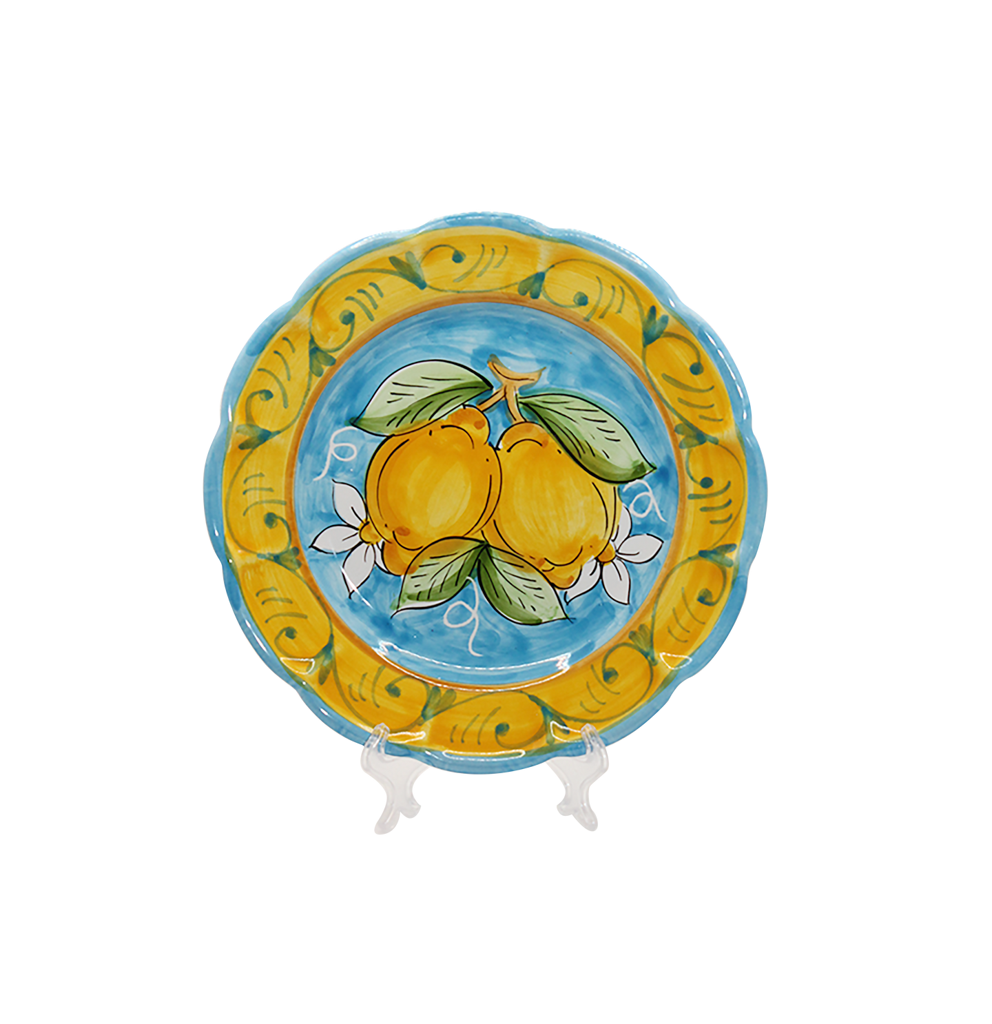 Soup Plate Lemons - Light blu 23cm (9in)