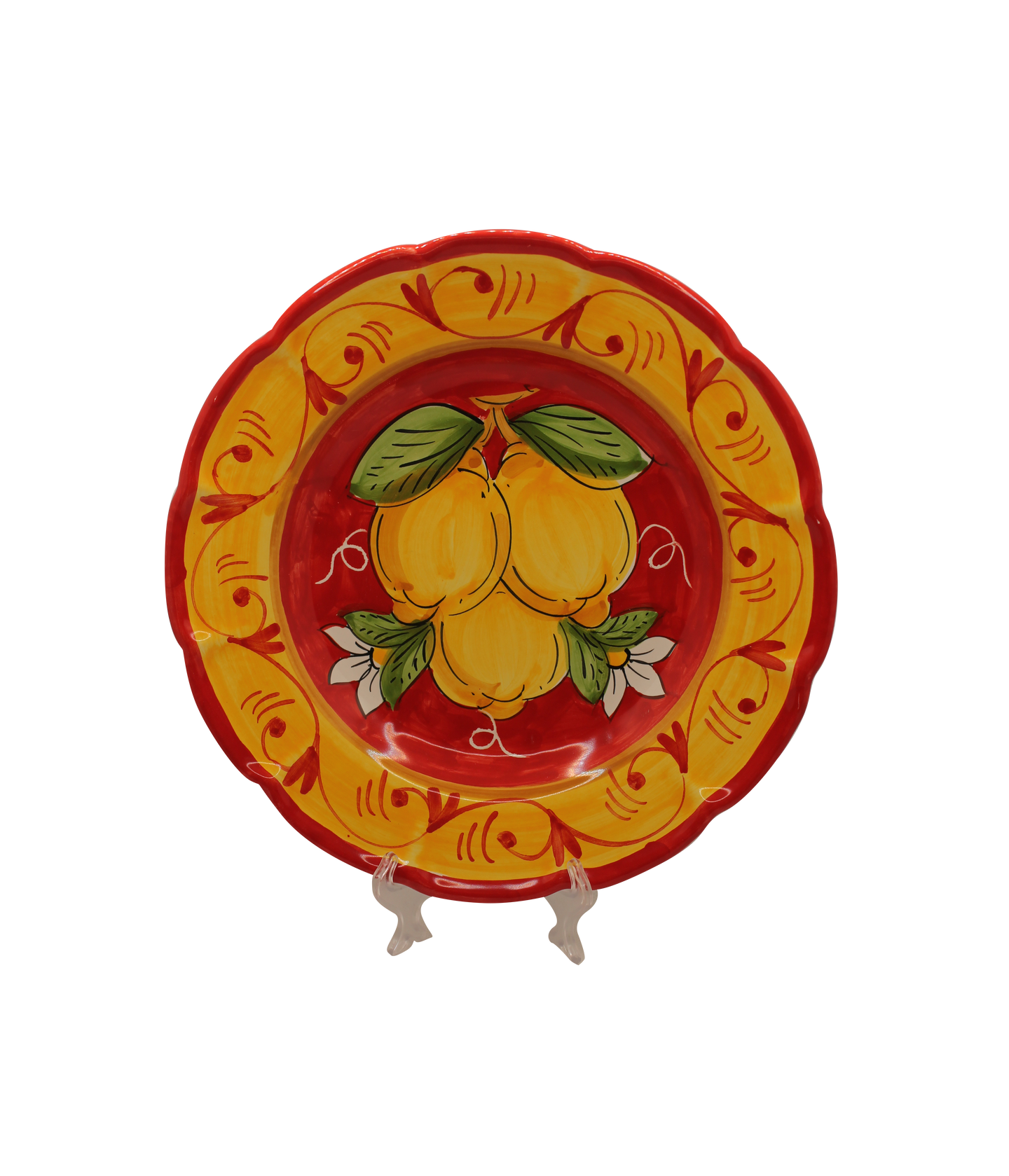 Dinner Plate Lemons Red 26cm (10,4in)