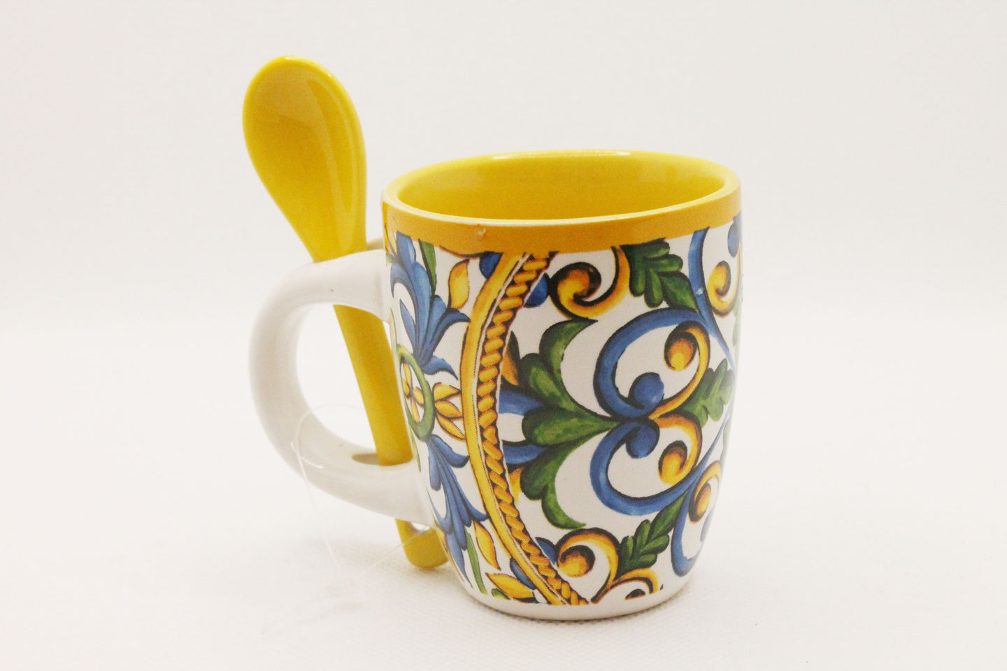 Cup with teaspoon Amalfi tiles